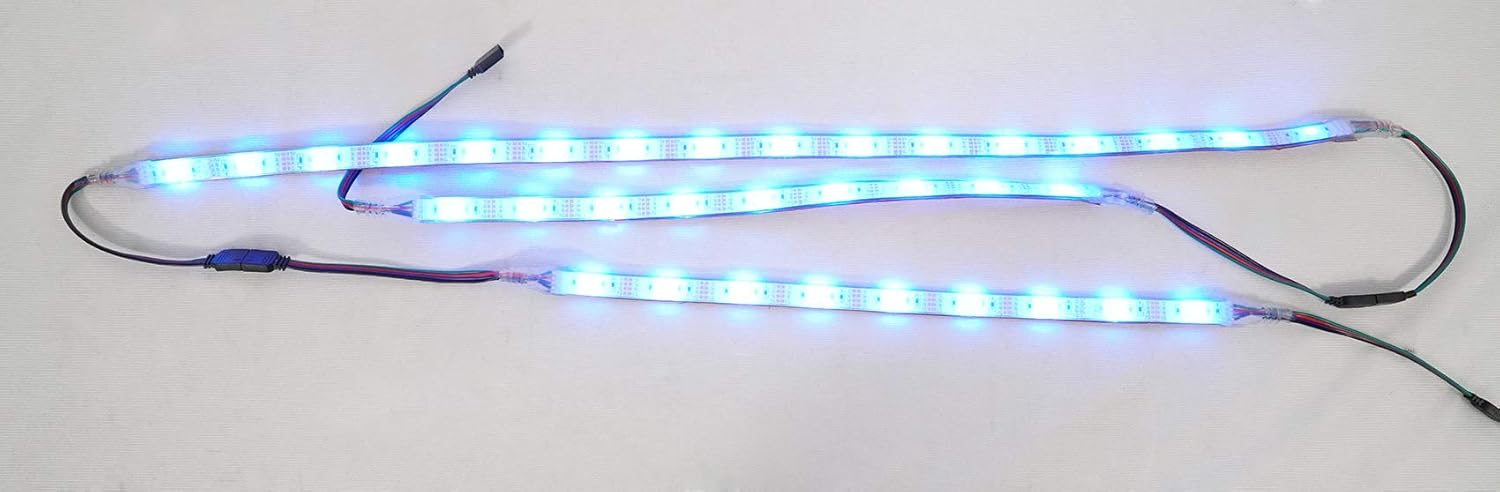 Rockville RKI65BT Dual UHF Wireless Microphones+Bluetooth Karaoke Mic Interface Bundle with NYC Acoustics USB RGB LED Light Strip to Backlight Your TV/Monitor with Remote