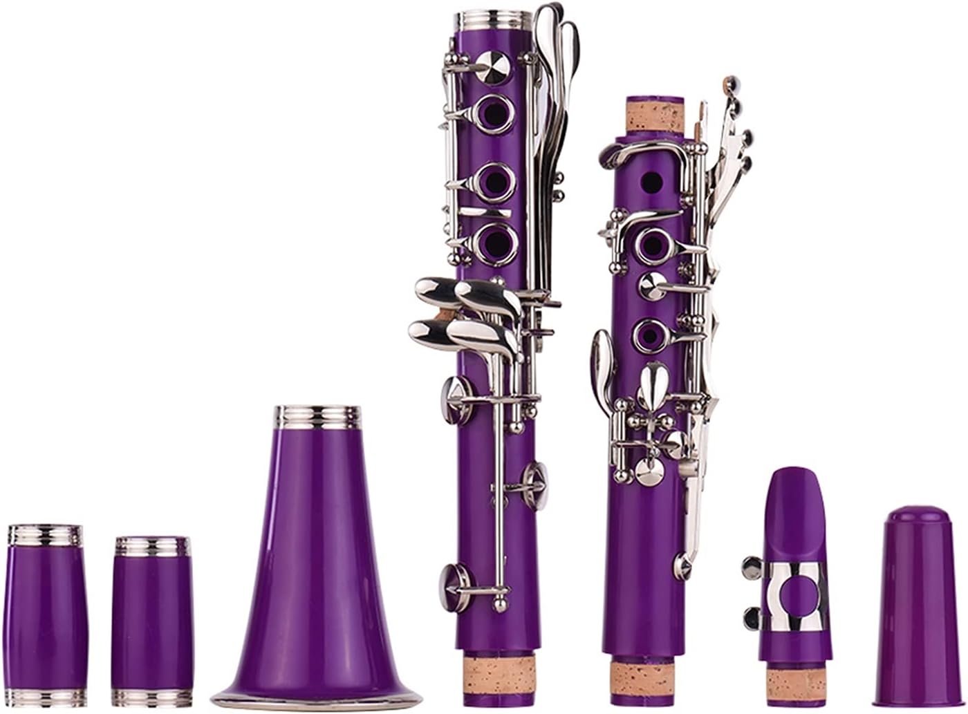 Clarinet Set ABS 17-Key Clarinet Bb Flat with Carry Case Gloves Cleaning Cloth Reed Case Reeds Woodwind Instrument Professional Clarinet (Color : Crimson)