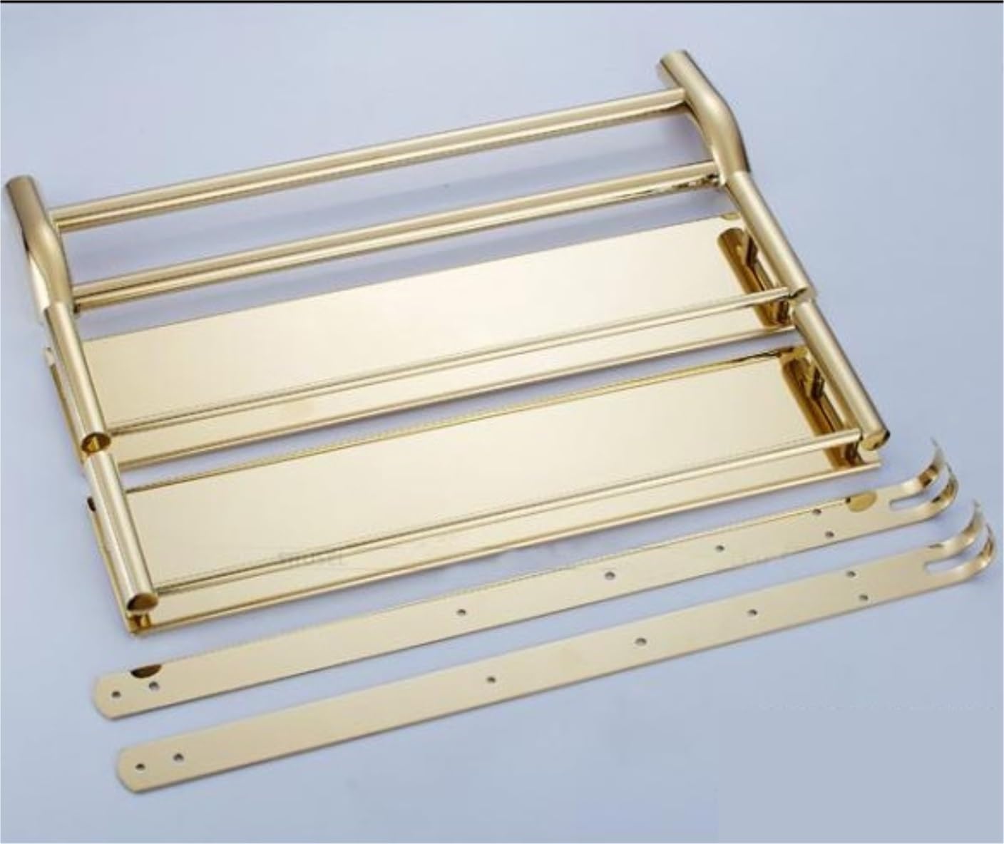 Shower Corner Shelves ，Wall Mount Bathroom Shelf Stainless SteelFor Kitchen Rack Storage Organizer Bathroom Shelves Shower Shelves ( Color : Gold , Size : 60*56*12cm ) ( Color : Gold , Size : 50*56*12