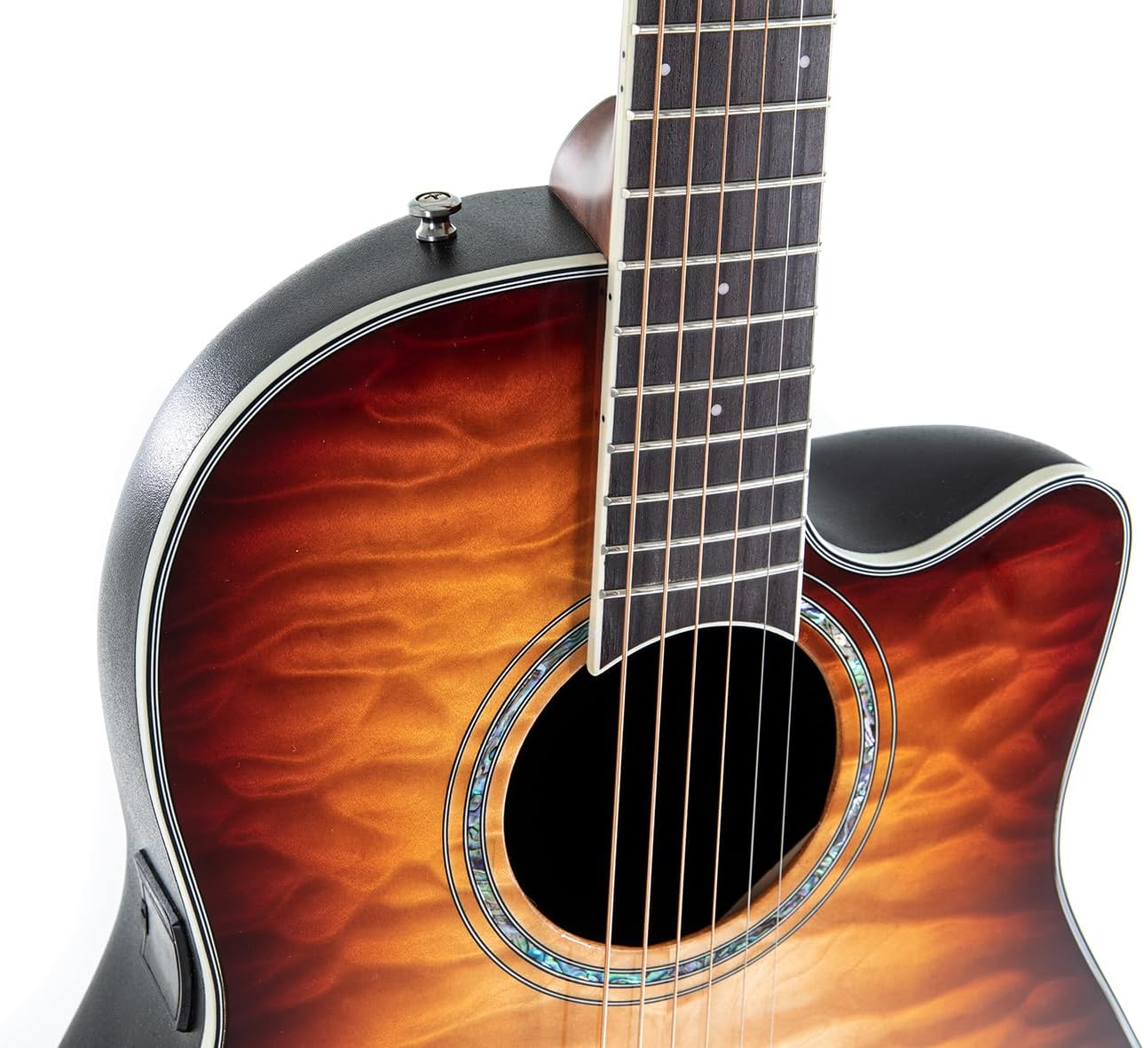 Ovation Celebrity Traditional Plus E-Acoustic Guitar CS24X-7C, CS/Mid/Cutaway, Cognac Burst Gloss