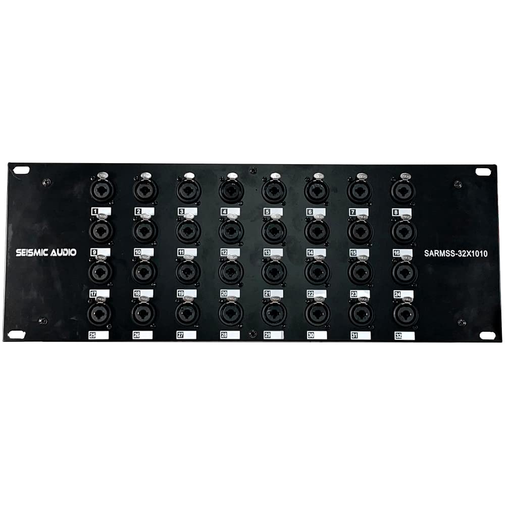 Seismic Audio - SARMSS-32x1010-32 Channel XLR TRS Combo Splitter Snake Cable - Two 10' XLR Trunks