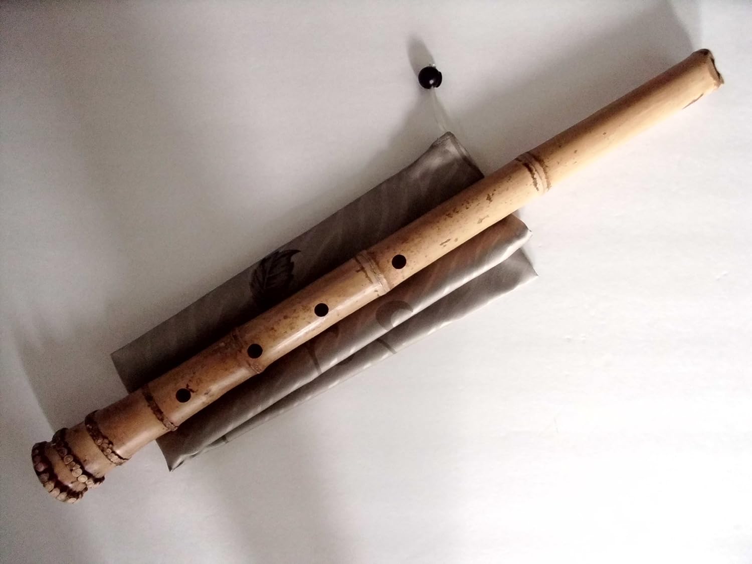 2.0 Pentatonic Shakuhachi with Root End 5 Holes Kinko Wudaguji inlet with buffalo horn flake- Traditional Zen Instrument