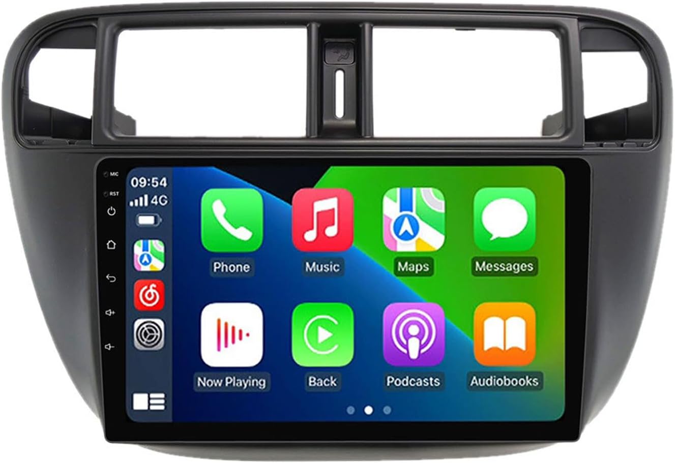 HD Touch Screen Car Stereo with Wireless Carplay and Android Auto Bluetooth Car Radio for Honda Civic EJ EK EM 1995-2001 Support WiFi/USB Tethering