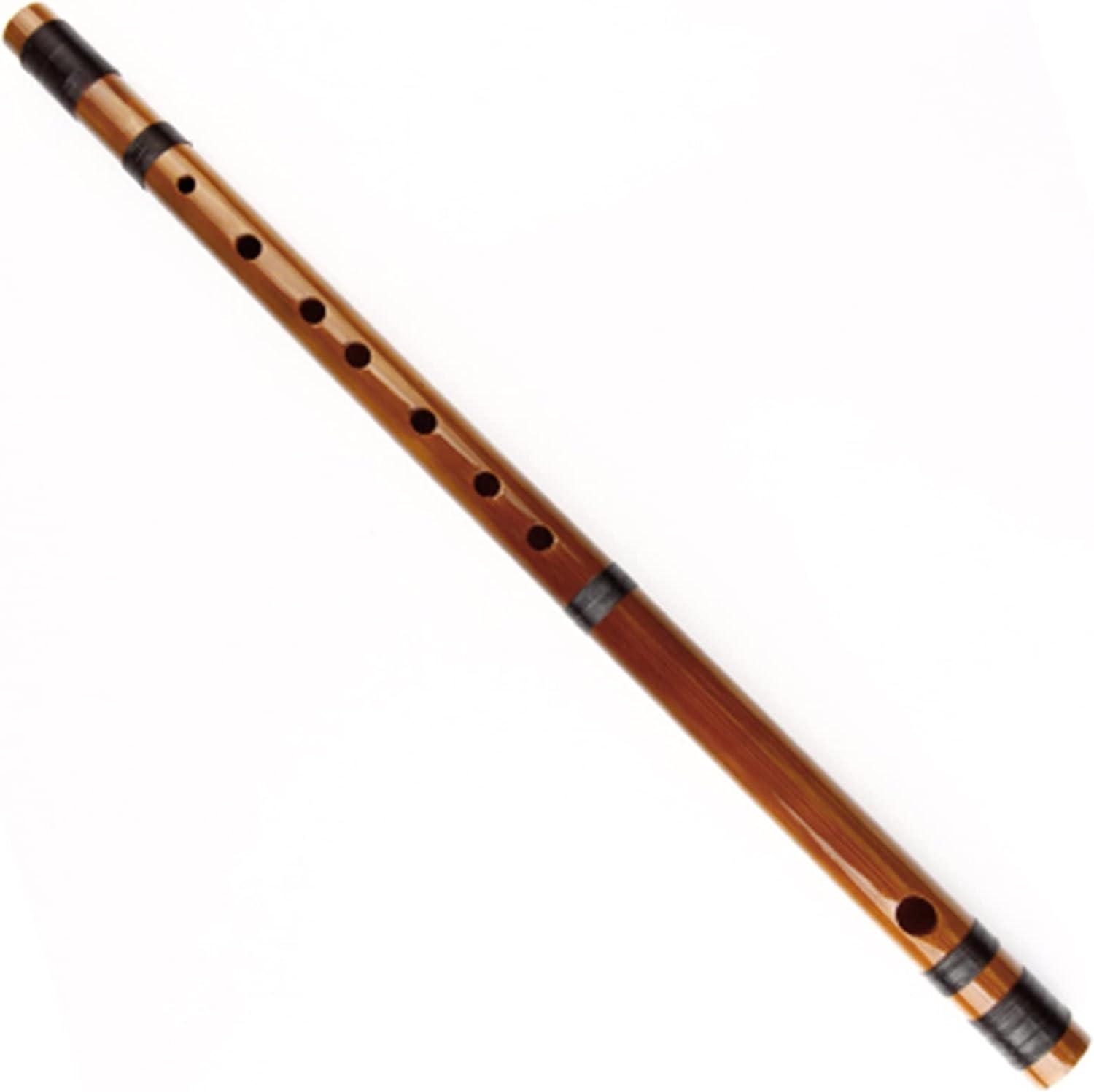 TSTS Chinese Bamboo Flute 7/8 Holes Japanese Bamboo Flute Musical Instruments Handmade Bamboo Woodwind Instrument Easy to Learn (Color : Bn, Size : 7 Hon)