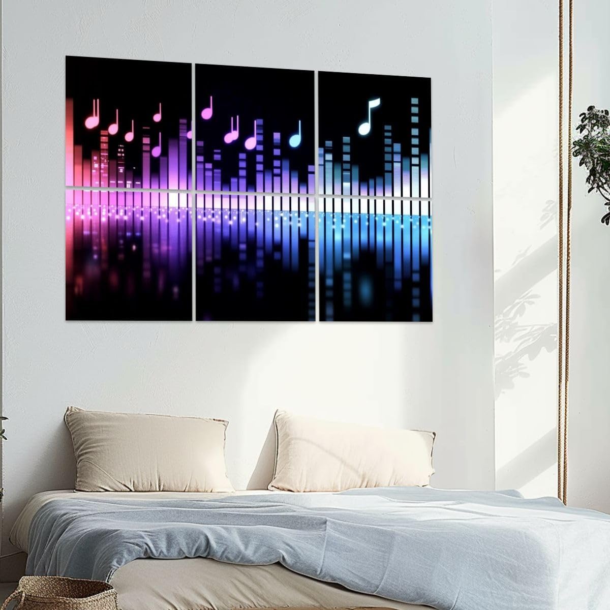 6 Pack Art Acoustic Panels Blue spectrum analyzer music Sound Absorbing Panel 48