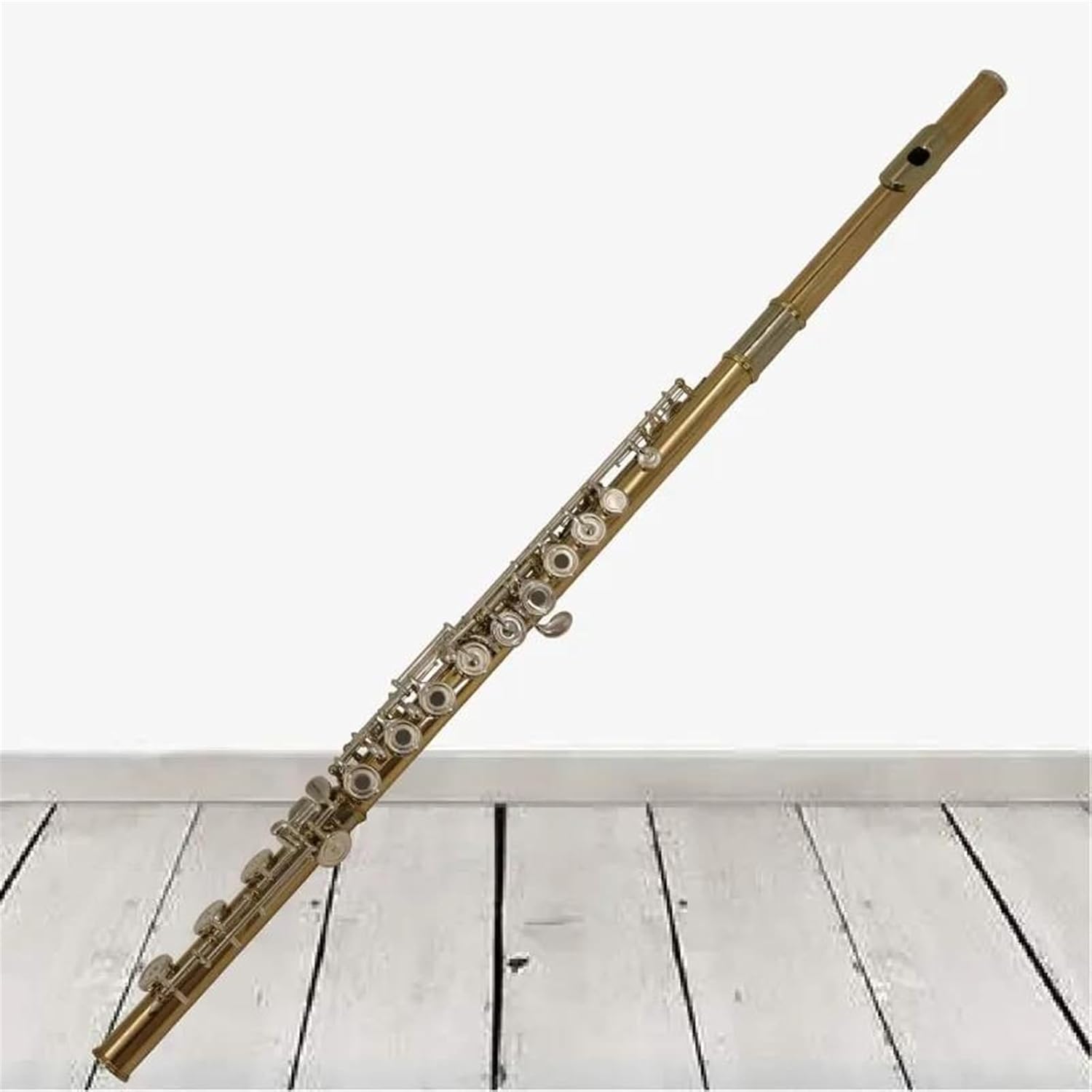 Flute Set French Silver-Plated 17-Hole Gold-Copper Alloy Material C-Key Woodwind Instrument