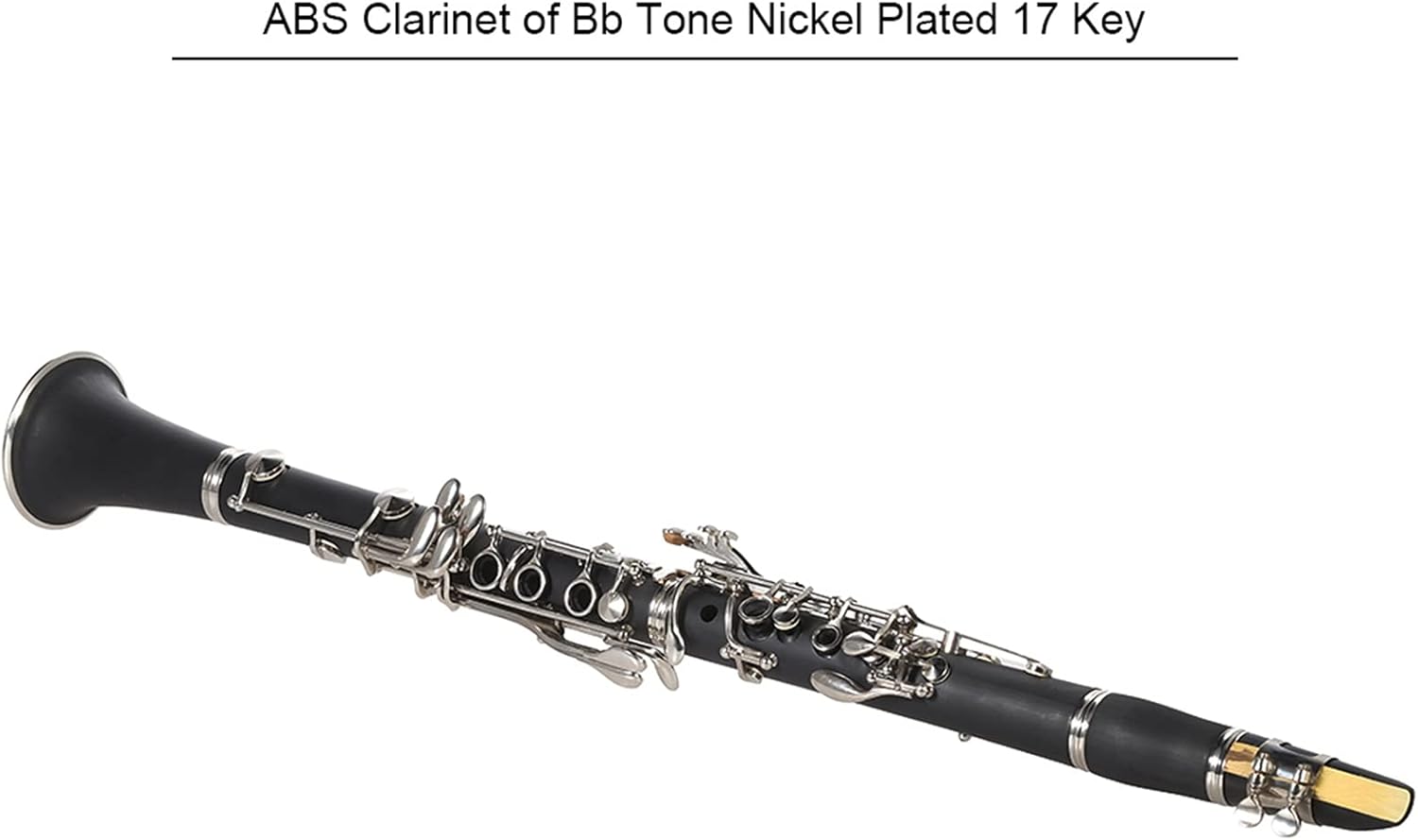 Clarinet Set ABS 17 Keys Bb Clarinet White Copper Nickel Plated Belt Cleaning Cloth Gloves Woodwind Instrument Professional Clarinet