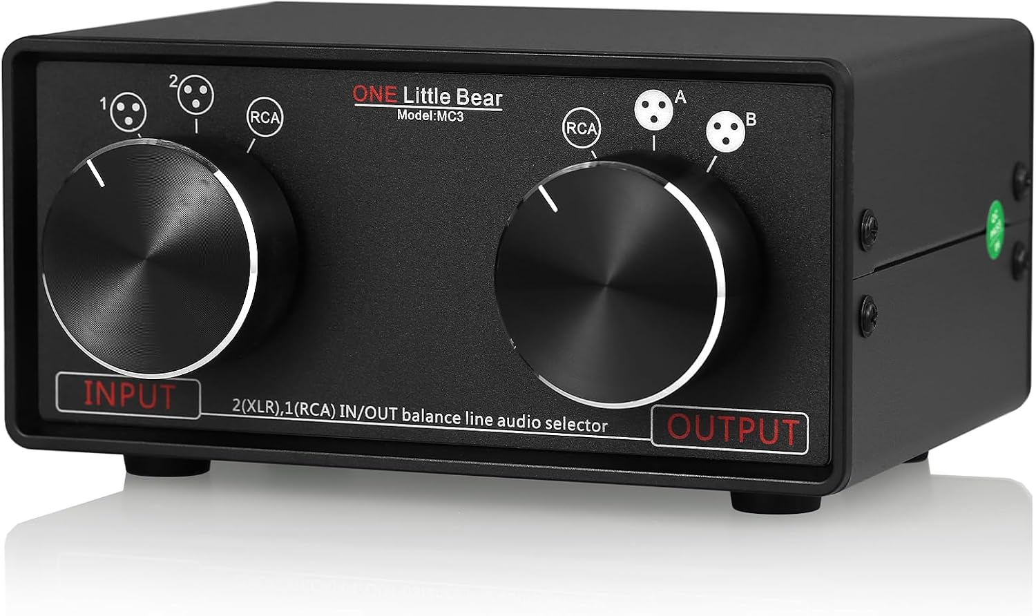 Nobsound Little Bear MC3 3-IN-3-OUT XLR Balanced/RCA Stereo Converter Audio Selector Splitter Box Passive Preamp XLR to RCA Audio Switch (XLR & RCA)