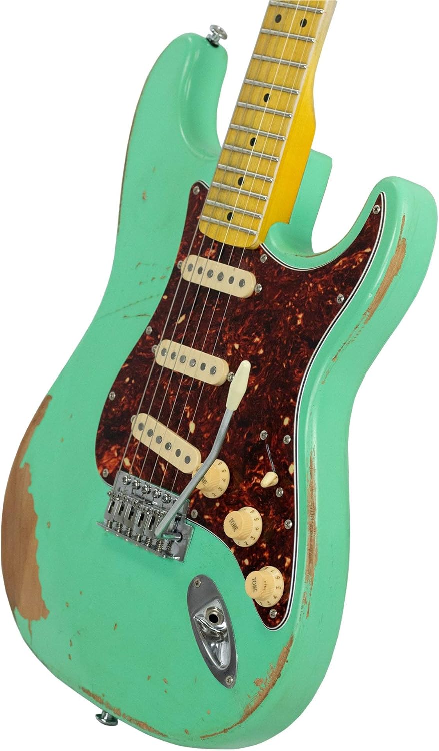 Sawtooth ES Relic Electric Guitar, Surf Green Retro Pack