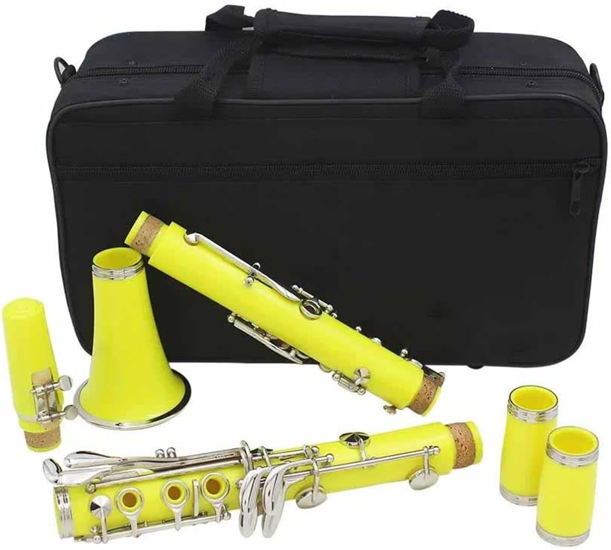 Bb 17 Keys 6 Rings Blackwinds Yellow Clarinetto Portable Professional Woodwind Music Instrument