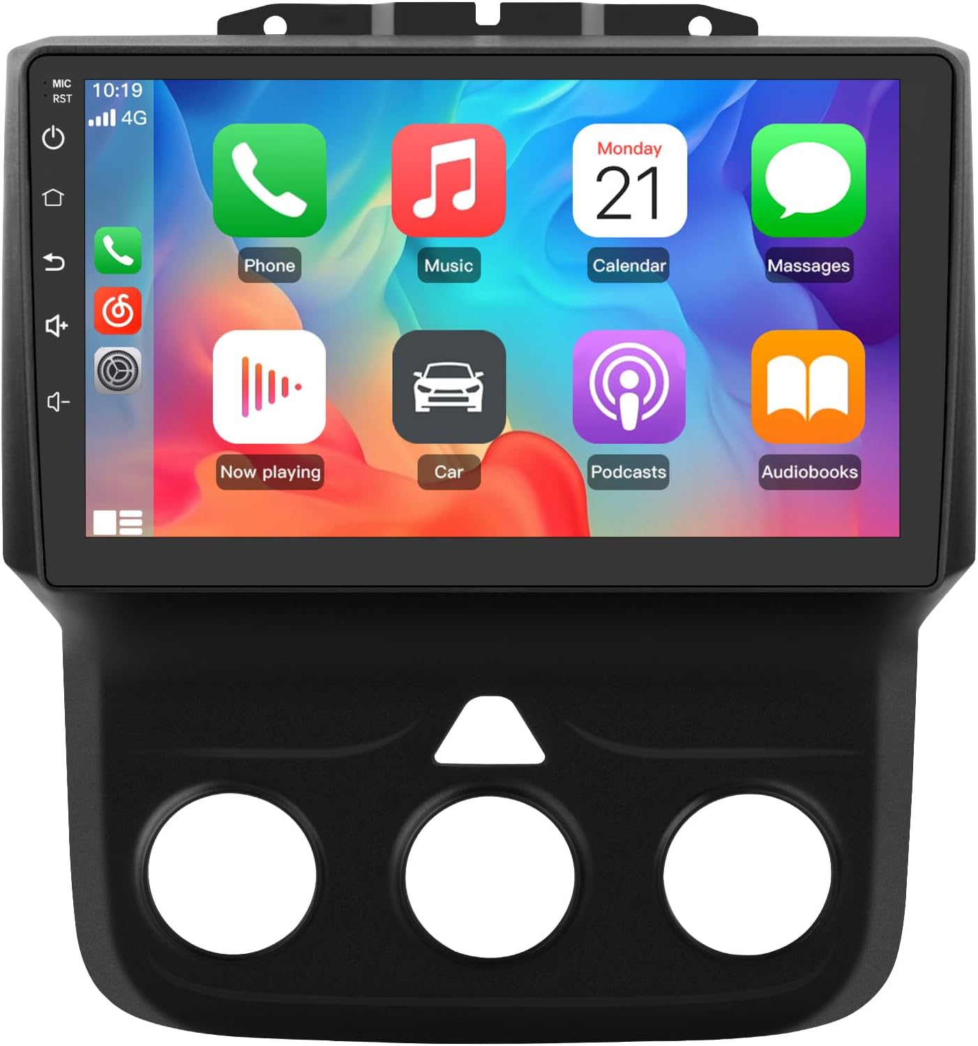 AWESAFE Android Car Stereo for Dodge RAM 1500 2500 3500 2013 2014 2015 2016 2017 2018, Ram 1500 Radio Replacement with Wireless CarPlay Android Auto - 2+32GB (Only fit Manual AC)