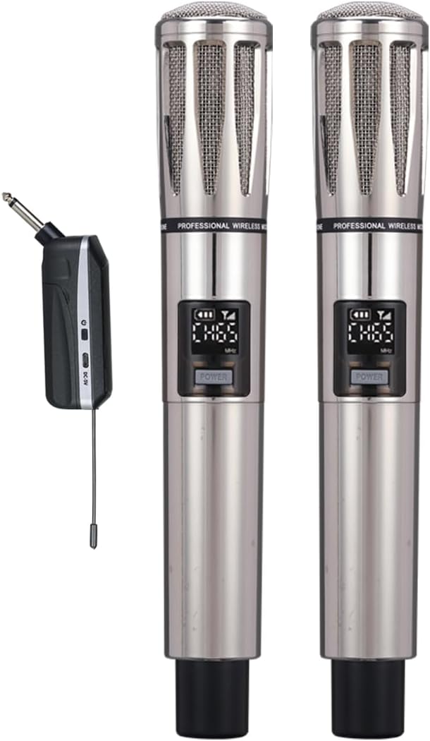 KXM G14 Portable Rechargeable Wireless Microphone System Handheld Headset for Teaching Speech Singing Karaoke Meeting Party (G14-KM2)