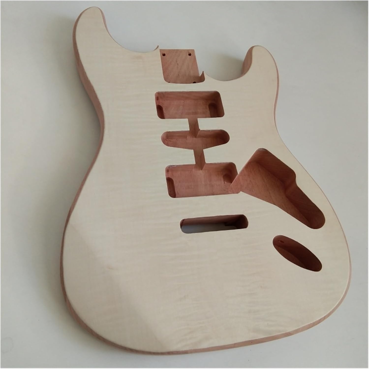 Guitar Body Guitar Replacement Parts 3-4-piece For ST Electric Guitar Body Mahogany Body With Grain Veneer No Paint