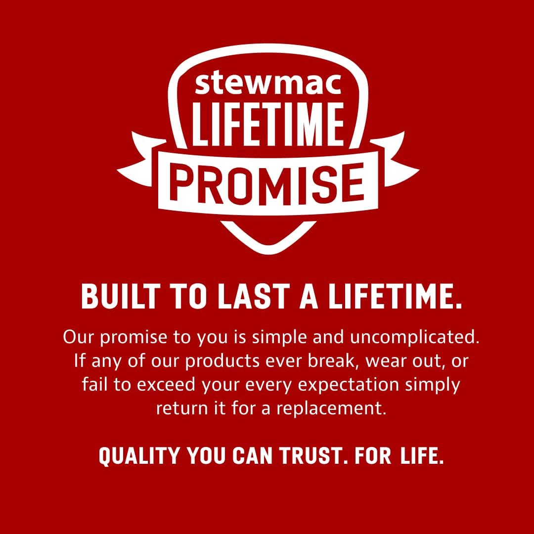 StewMac Double-Edge Nut Slotting Files, Set of 6 - for Guitar & Bass – Dual-Gauge Nut Files with Rubber Handles – Pro Quality Luthier Tools