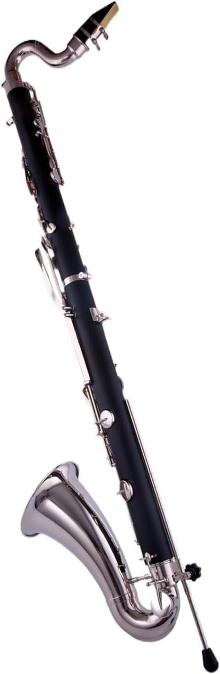 Bass Clarinet In B Flat Major Black Wind Instrument Bakelite Material For Beginners