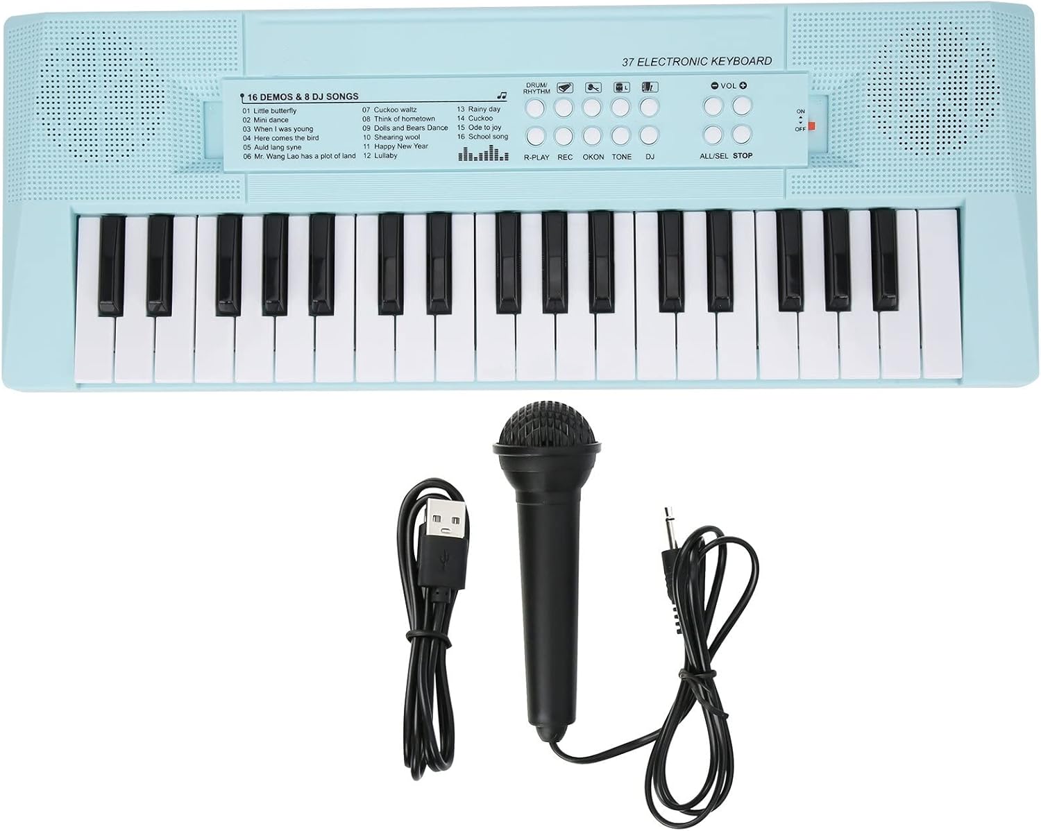 KESHUO Electric Keyboard Portable Keyboard Electric Piano with 37 Keys for Begginers