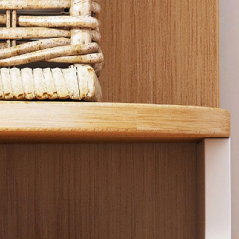 KWOKING Urban Shelf Bookcase Engineered Wood Book Shelf Study Room Bookshelf Landing Home Living Room Corner Bookcase Bedroom Narrow Slit Storage Cabinet Storage Rack Yellow White 16