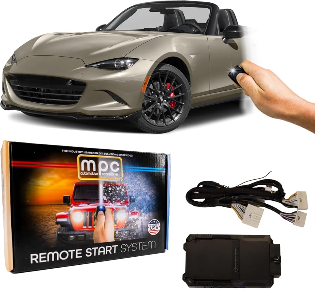 MPC Remote Start Kit Compatible with Mazda MX-5 2016-2023 || Plug and Play || Uses Factory Key Fob || Push Lock 3X to Start || USA Tech Support