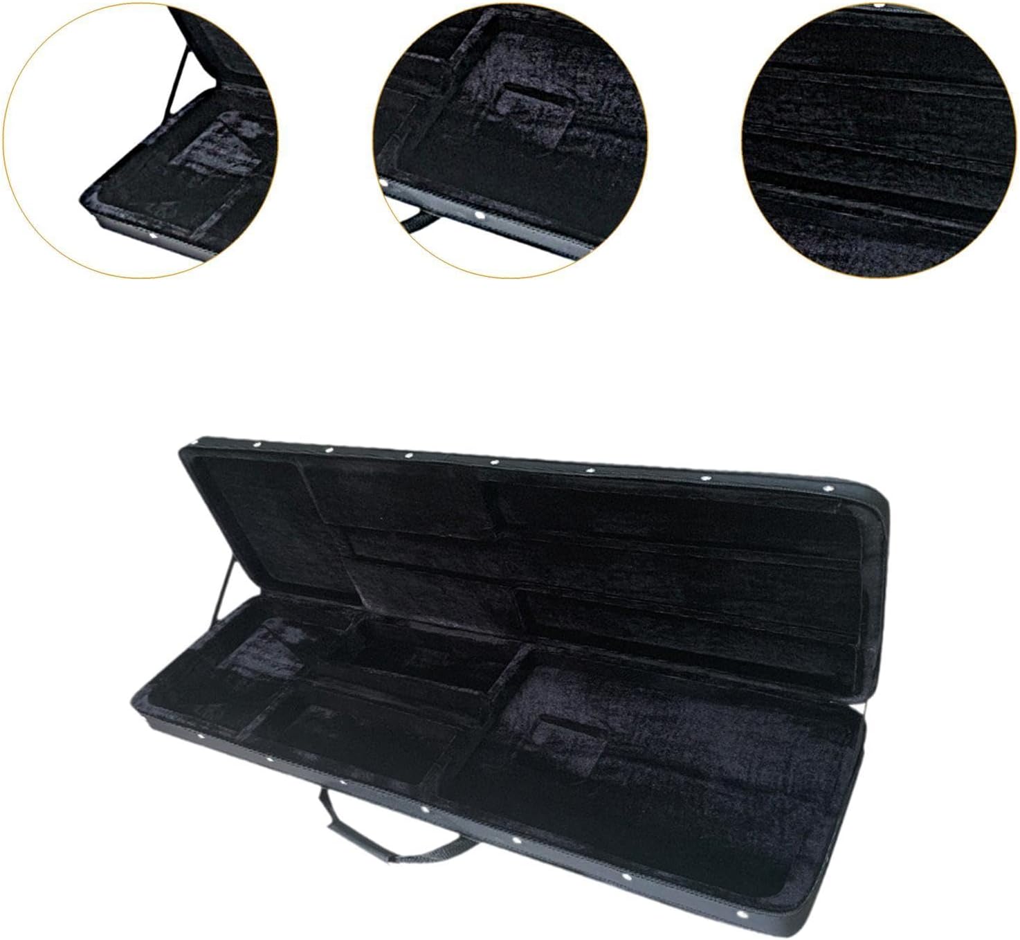 Bass Guitar Case Electric Guitar Case Lightweight Portable Thick Padding Handheld Professional Carrying Case Foam Case