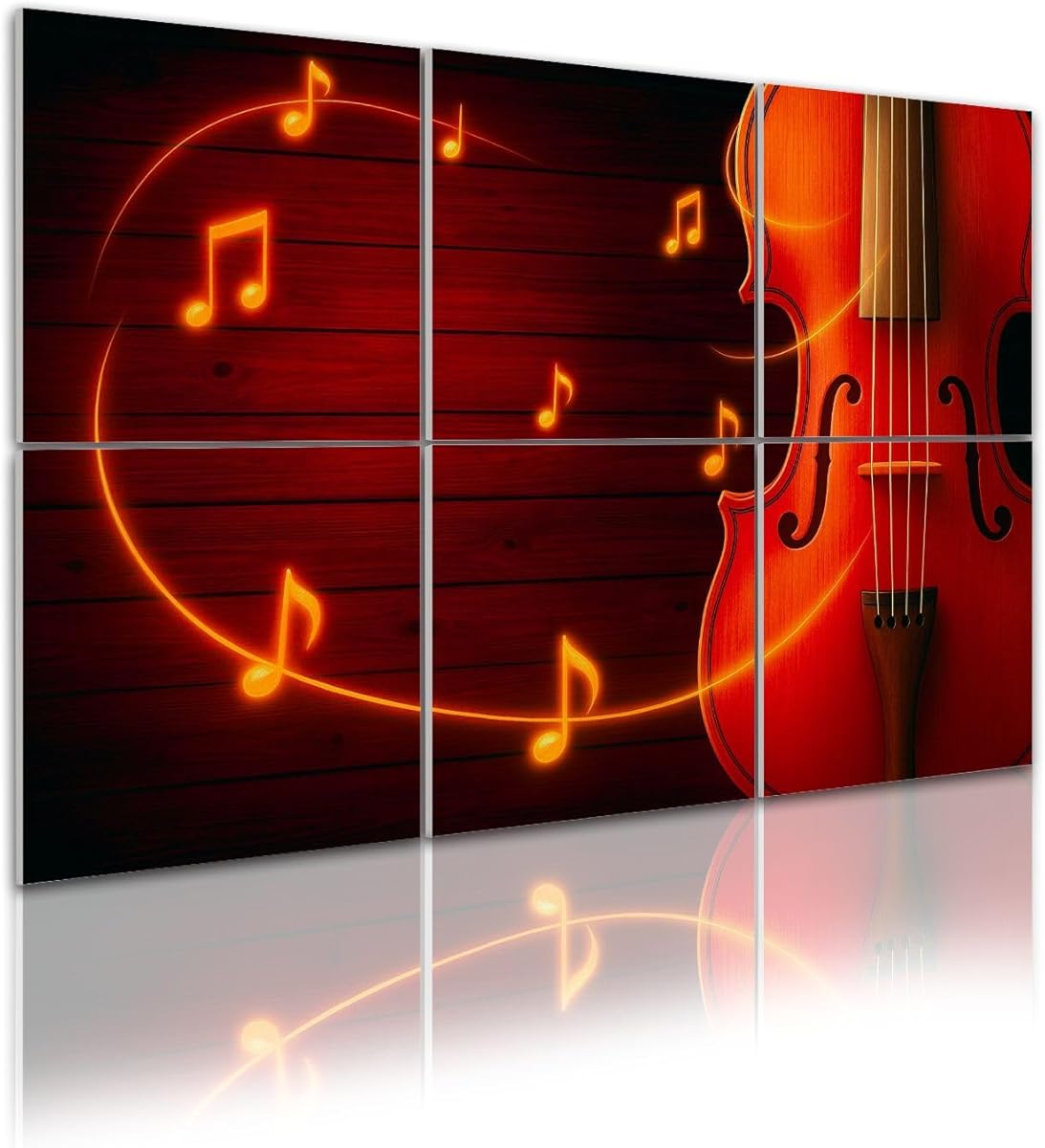 6 Pack Art Acoustic Panels Music violin Sound Absorbing Panel 48