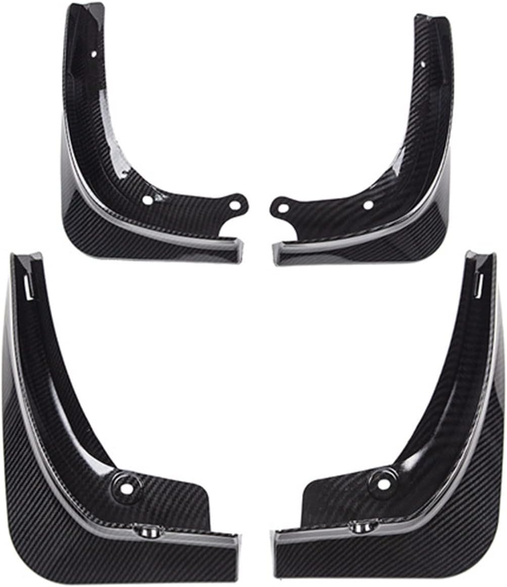 Car Mud Flaps Mudguards Splash Guards Fender Matte Black Carbon Fiber ABS Accessories Fender，Compatible for Tesla Model 3 2021 (Color : Carbon ABS)