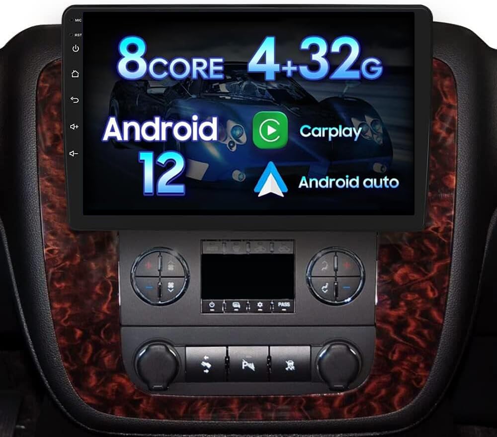 Android Car Stereo Radio Includes All-in-one Dash Kit & Interface for GMC Sierra Savana Chevrolet Silverado Buick,10.1