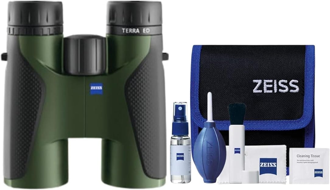 Zeiss 8x42 Terra ED Binoculars & Cleaning Kit Combo (Green)