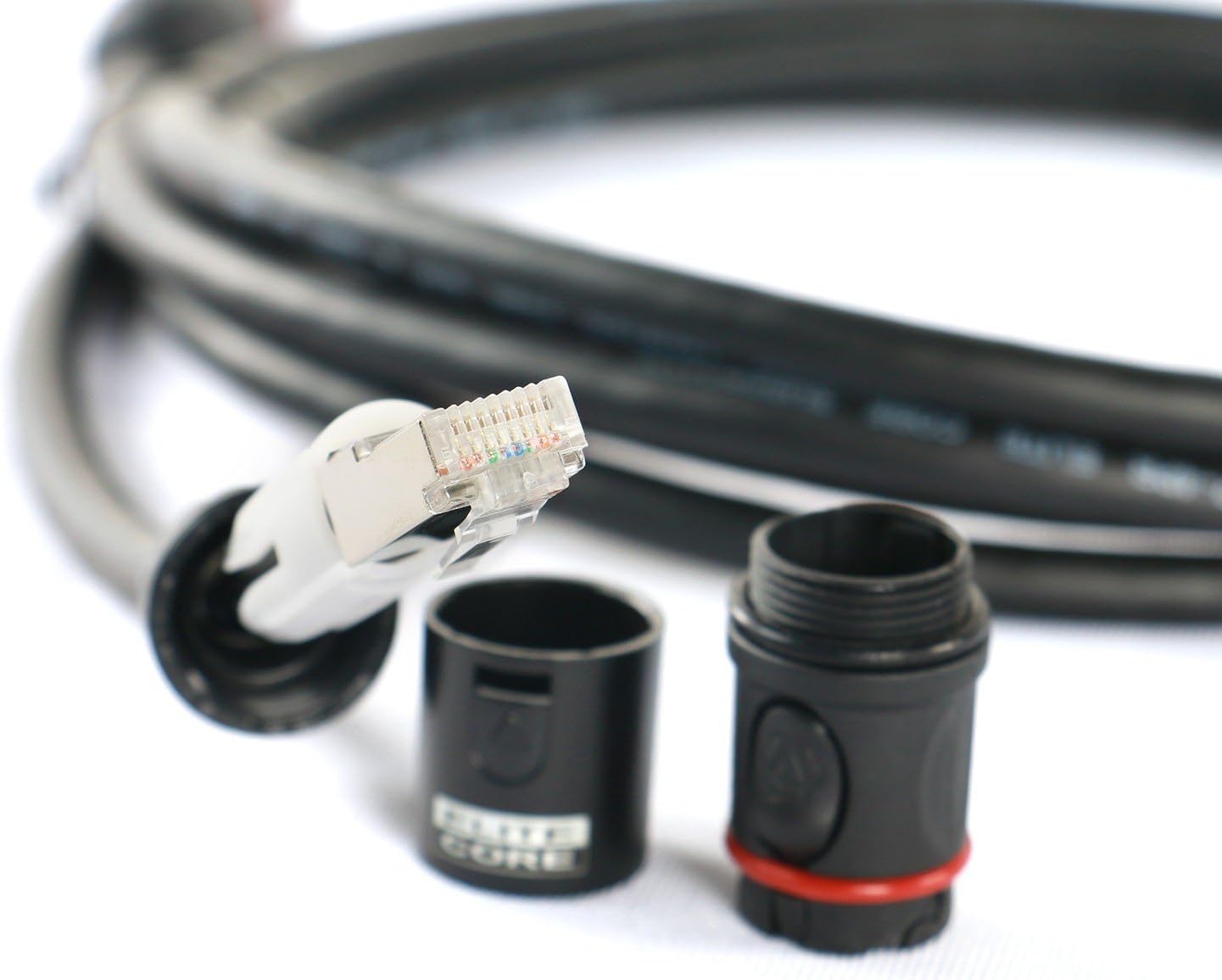 Elite Core PROCAT5E | Ultra-Flexible Shielded Tactical CAT5E | CS45 Converta-Shell Connectors | 50' ft, 50 (PROCAT5E-S-CS-50)