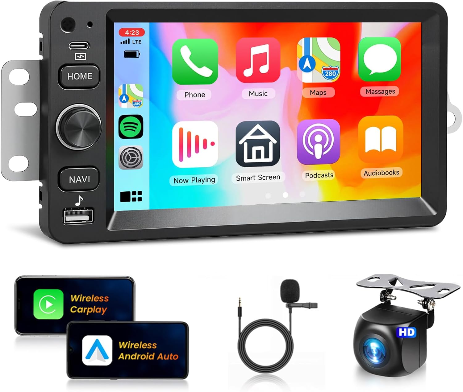 Car Stereo for Chevrolet Chevy Silverado Impala Tahoe GMC Sierra Yukon Hummer 2+64G Car Radio WiFi Wireless Carplay Android Auto,7“ IPS,GPS,FM,SWC,Bluetooth,Backup Camera for Silverado Plug-and-Play