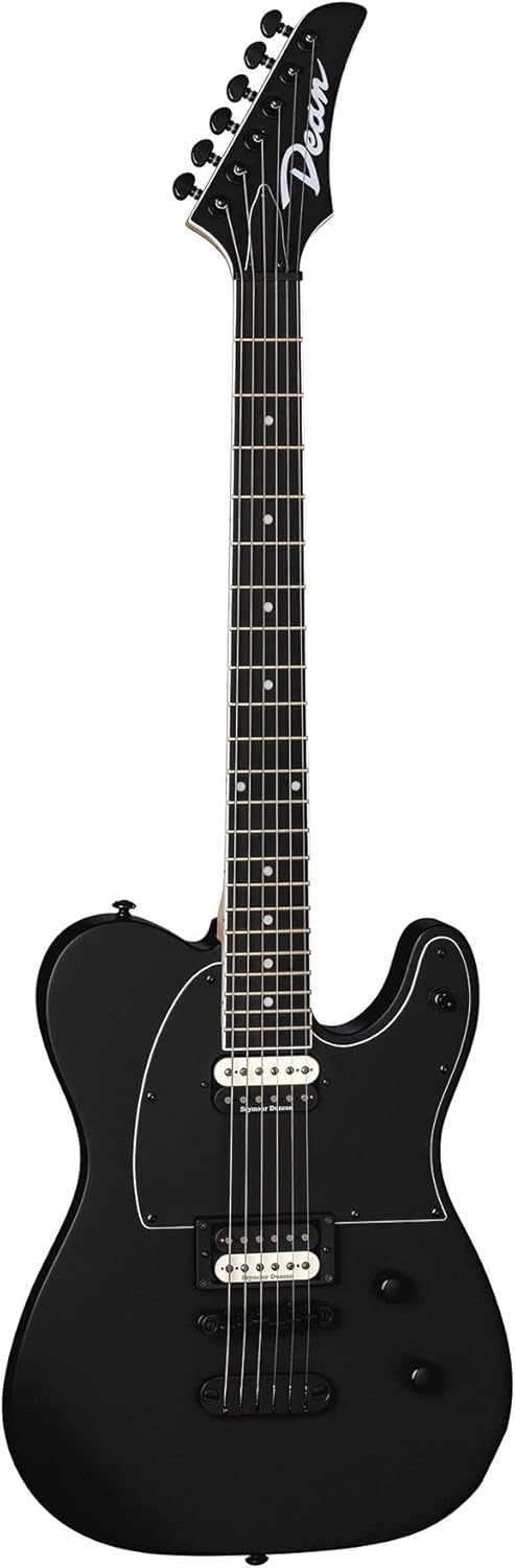 Dean Nash Vegas Select Flat Top Electric Guitar, Black Satin, NV SEL BKS