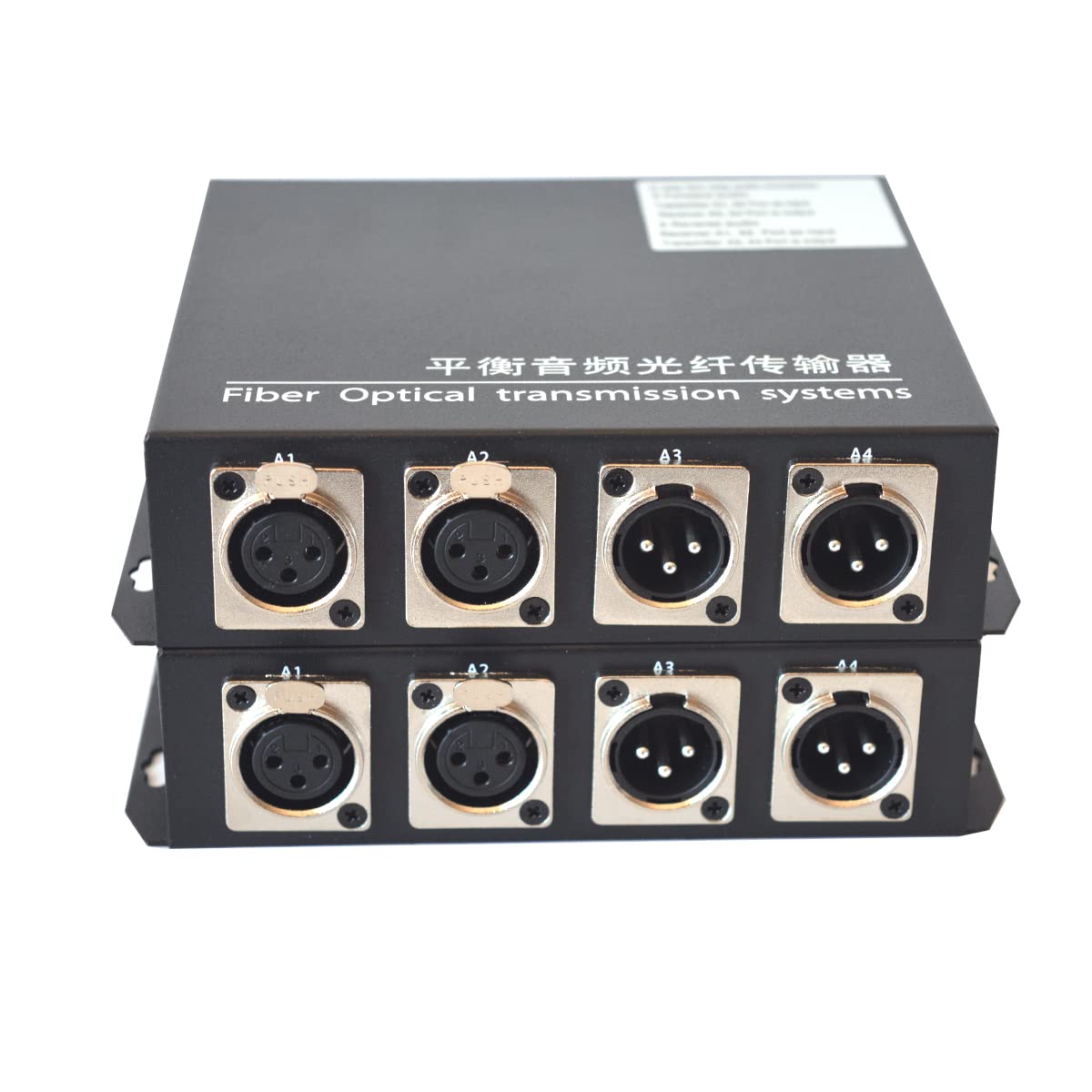 2 x BIDI 3 Pin XLR Balanced Audio Over Fiber Optic Extenders, Bidirectional Audio to Fiber converters Single Mode 20Km(12.4mi),SC Fiber Connector,A Set