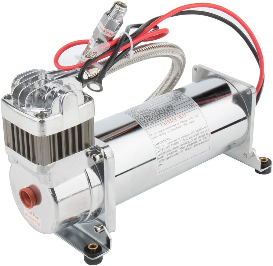 ECCPP 12V 200PSI Air Compressor with 5Gal Air Tank Onboard System Kit for Train Car Truck Boat Air Horn