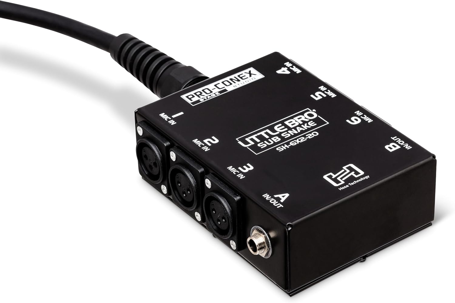 Hosa SH-6X2-30 Pro-Conex Little Bro' Sub Snake, Hosa 6 x XLR Sends and 2 x 1/4 Inch TRS Returns, 30 Feet