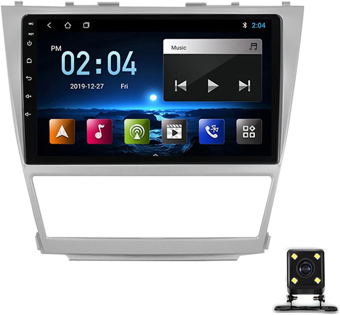 9Inch Car Stereo Double Din Radio Touchscreen with Backup Camera Multimedia Car Audio Support Mirror Link, Bluetooth/WiFi/USB, FM Car Audio Receivers, for Toyota Camry 2007-2011