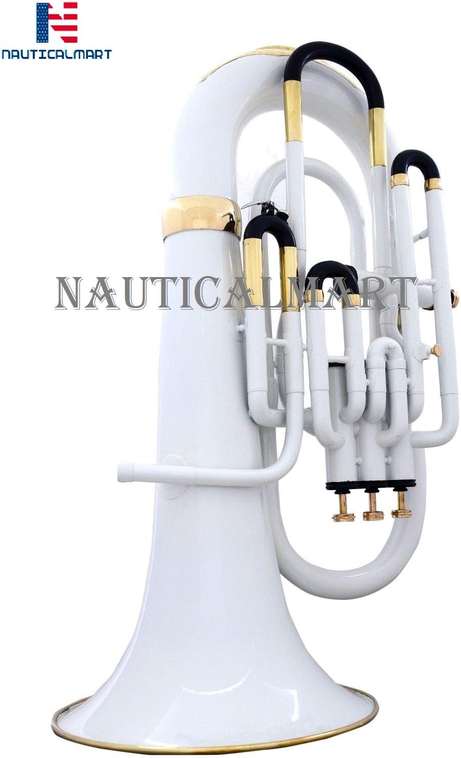Bb Euphonium 3 Valve - White Musical Instrument Gift