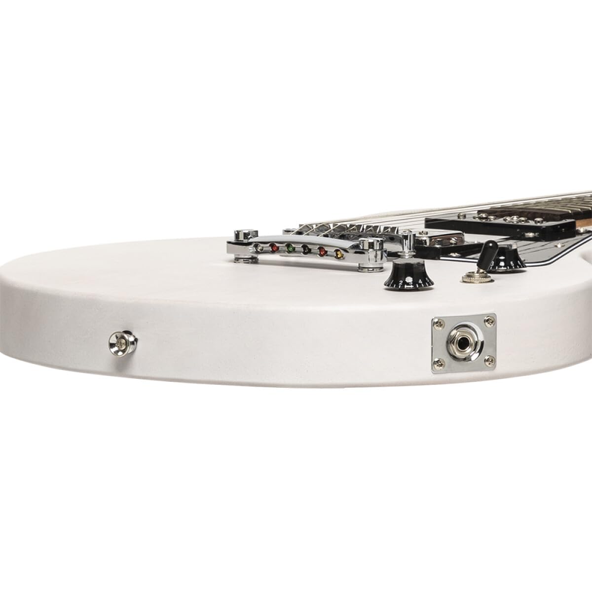 Stagg SEL-HB90 WHB Standard Series Electric Guitar l Solid Mahogany Body l Flat Top l White Finish
