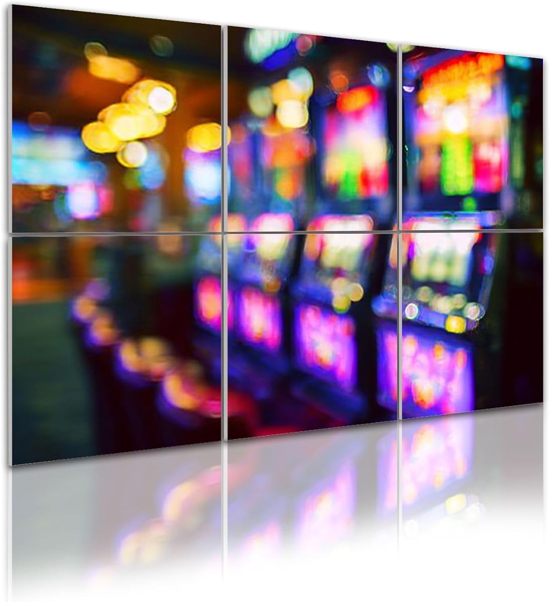 6 Pack Art Acoustic Panels Self Adhesive Slot machines Casino 48