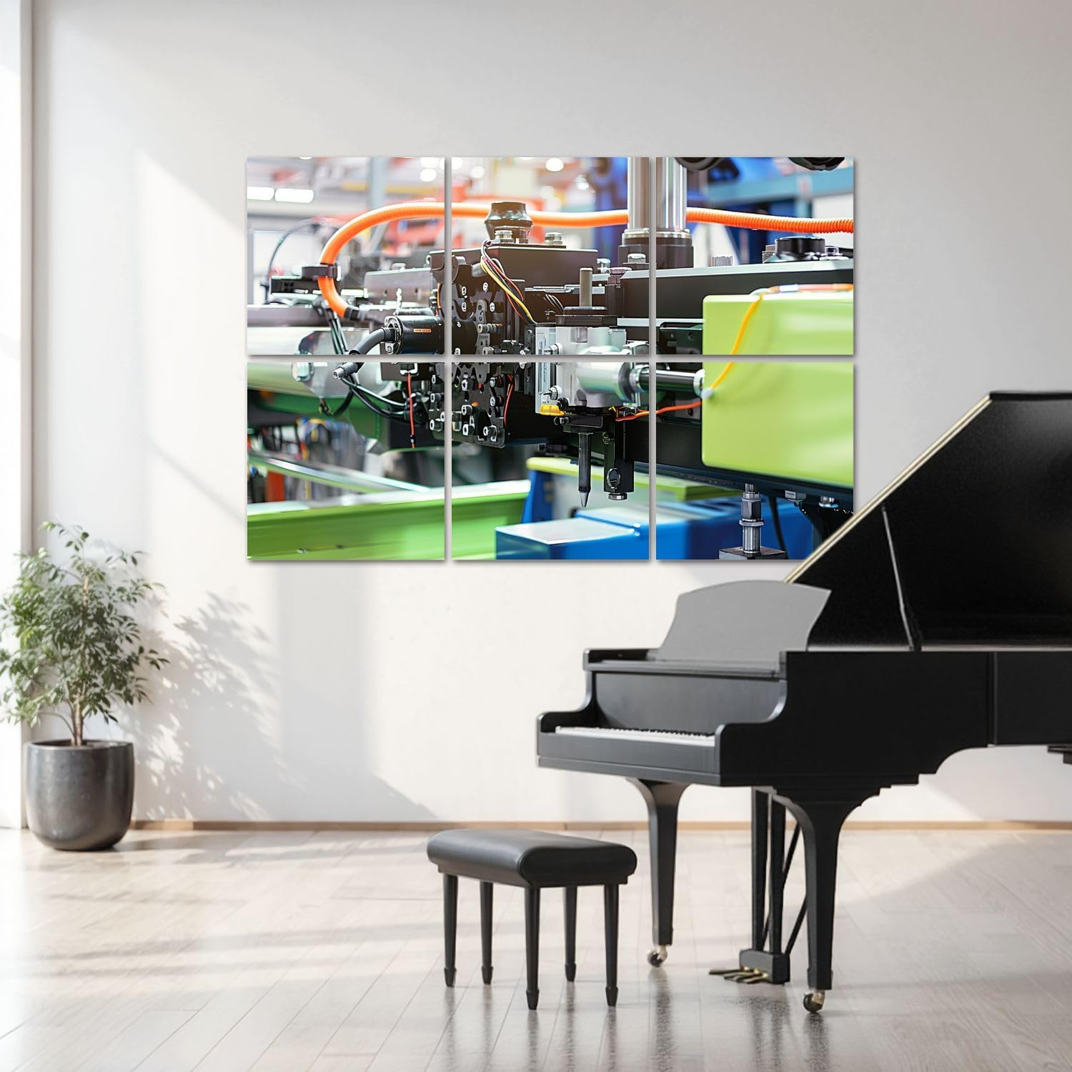 6 Pack Art Acoustic Panels Photo industrial plastic injection molding machine Sound Absorbing Panel 48