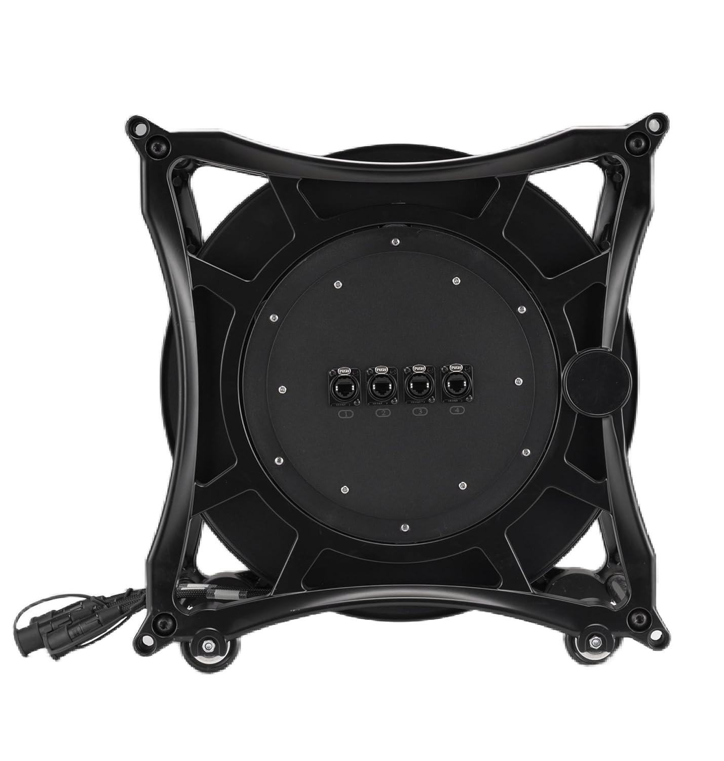 Jamesin CAT6 Shielded Ethercon Cable, 4 Channel 250 Feet, with Booted Rj45, Tactical Locking Ethernet, and Converta-Shell Connectors, for Studio Setups, Stage Production, Concerts & Other Applications