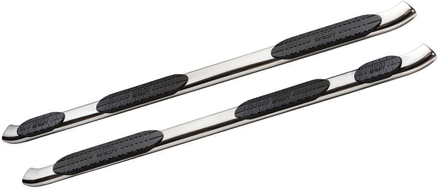 Westin 21-534570 PRO TRAXX 5 Oval Wheel to Wheel Nerf Bars fits 2007-2019 Silverado Sierra 1500 2500 3500 6'5