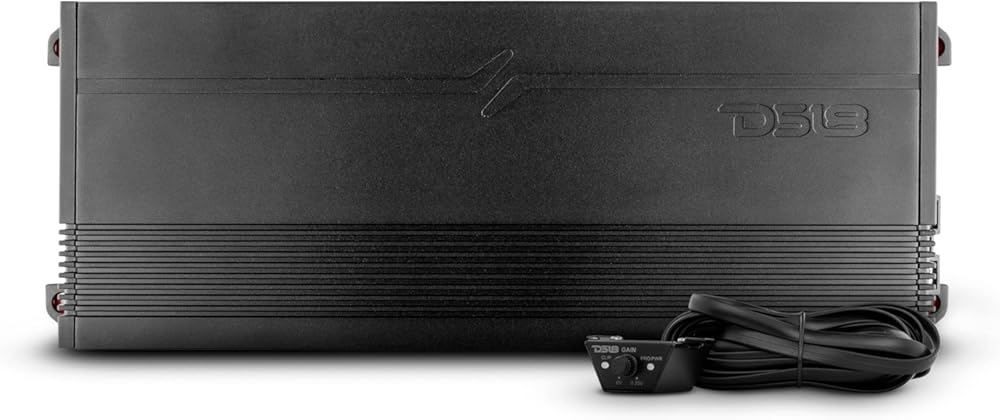 DS18 G4000.5D GEN-X Full-Range Class D 5-Channel Amplifier 4000 Watts Max Power 2/4 Ohm Stable, Bridgeable, High/Low Pass Filter - BASS Knob Included - Compact Amp for Speakers in Car Audio System