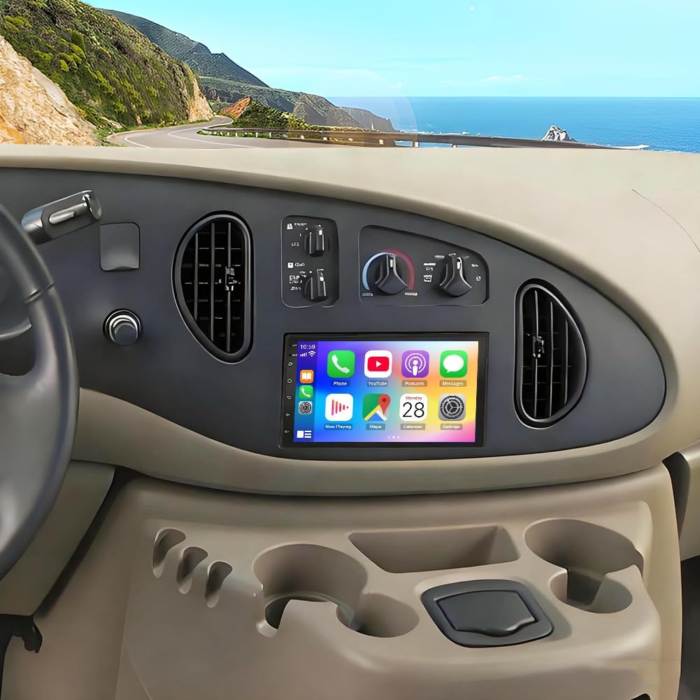 Android 14 Car Stereo Radio for Ford E150 E250 E350 1998-2008,7