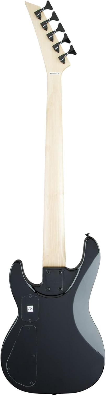 Jackson JS Series Concert Bass JS3VQ 5-String Electric Guitar (Right-Handed, Red Burst) Bundle with Polyester Protective Hardshell Gig Bag with Zipper Pocket (Black), and Steel Strings (3 Items)