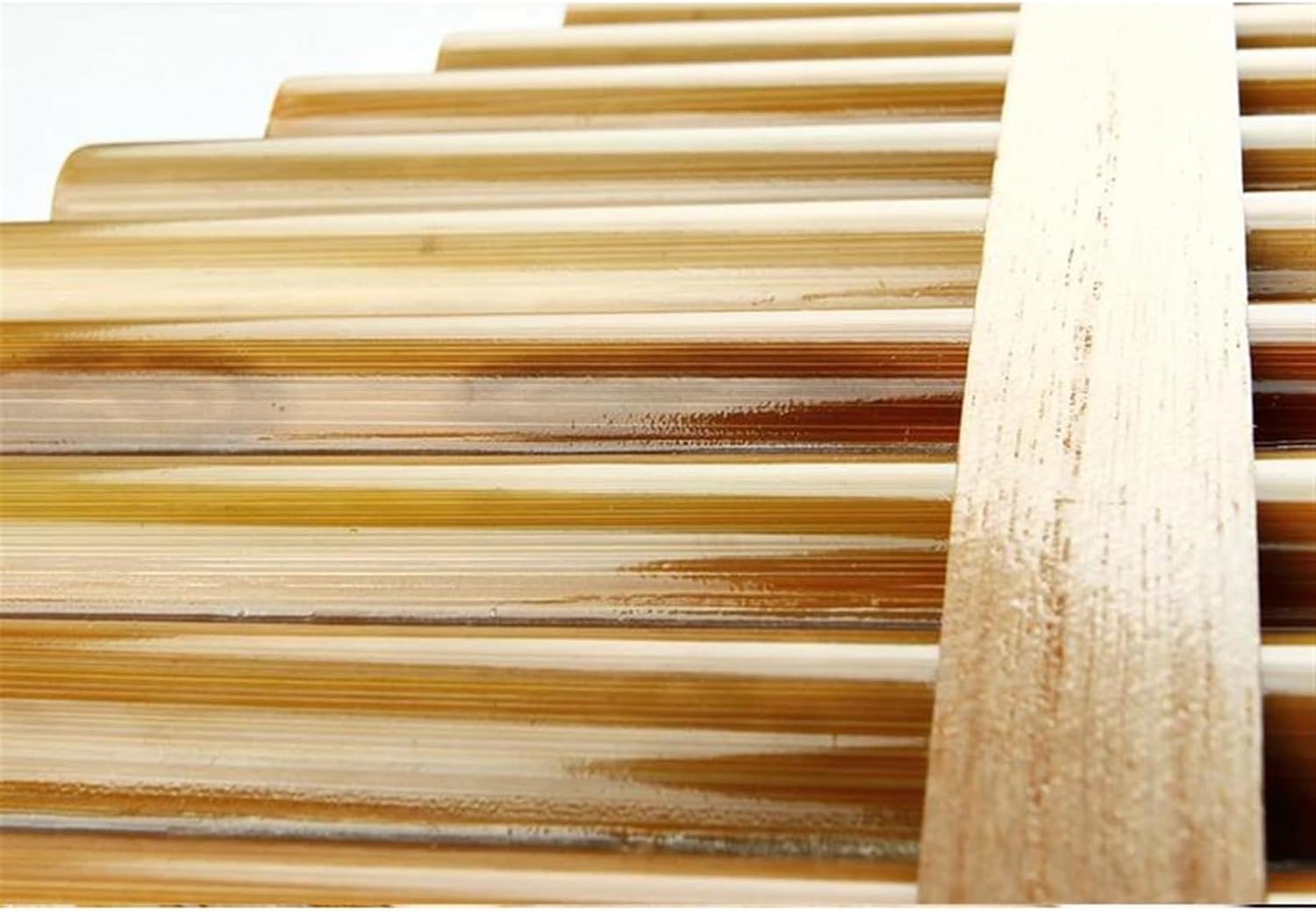 pan flute for beginners 18 Pipes Pan Flute F Key Pan Pipes Woodwind Instrument Chinese Traditional Musical Instrument Pan Flute (Color : Left)