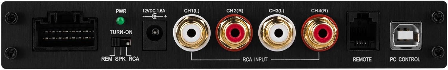 Dayton Audio DSP-408 4 Input 8 Output DSP Digital Signal Processor with Built in EQ Crossovers, Time Alignment, and in-Put/Output Mixing for Home and car Audio