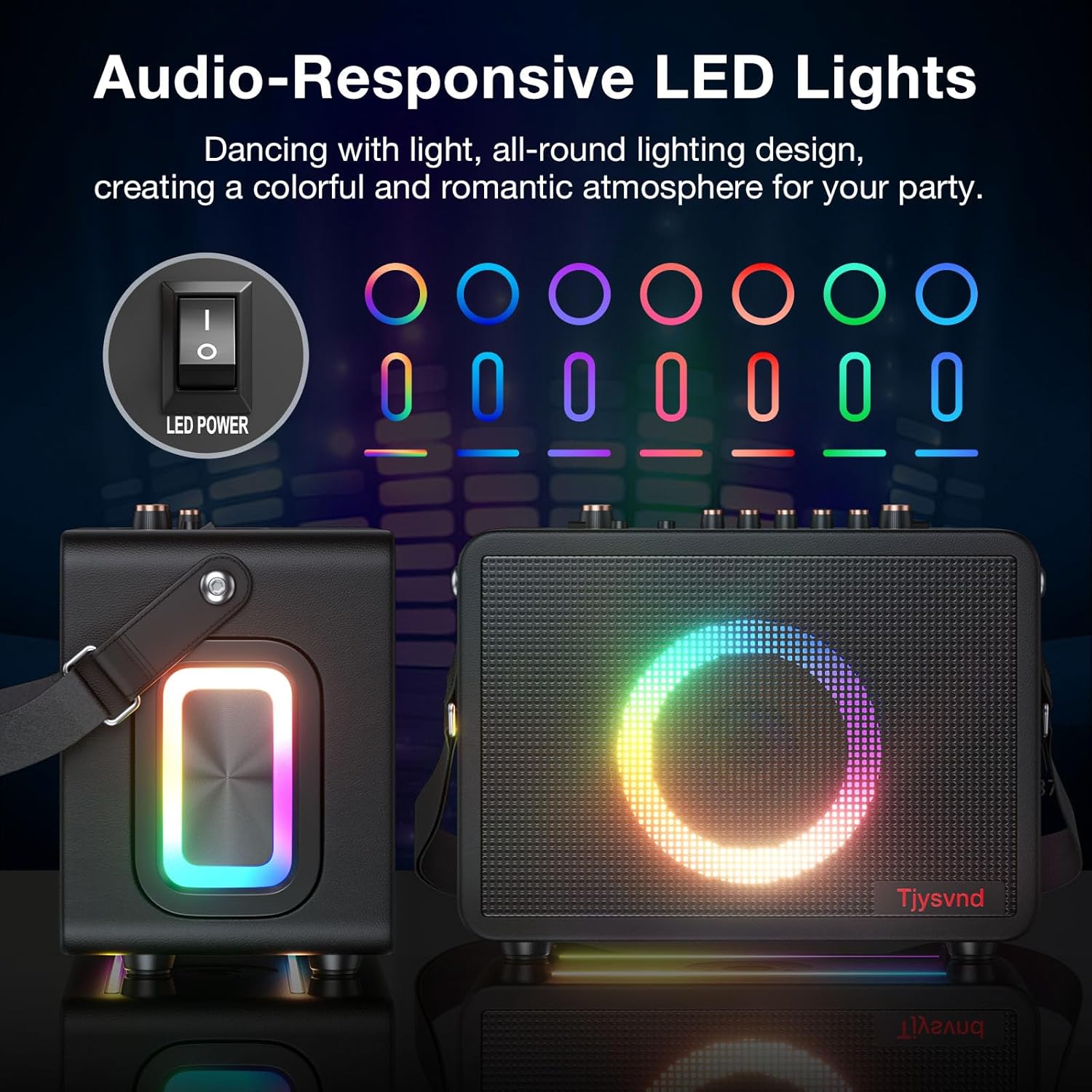 Smart Karaoke Machine with Lyrics Display, 12.1 Inch IPS Touch Screen, Two Wireless Microphones, Portable Bluetooth Speaker PA System for Home Outdoor Party (Large)