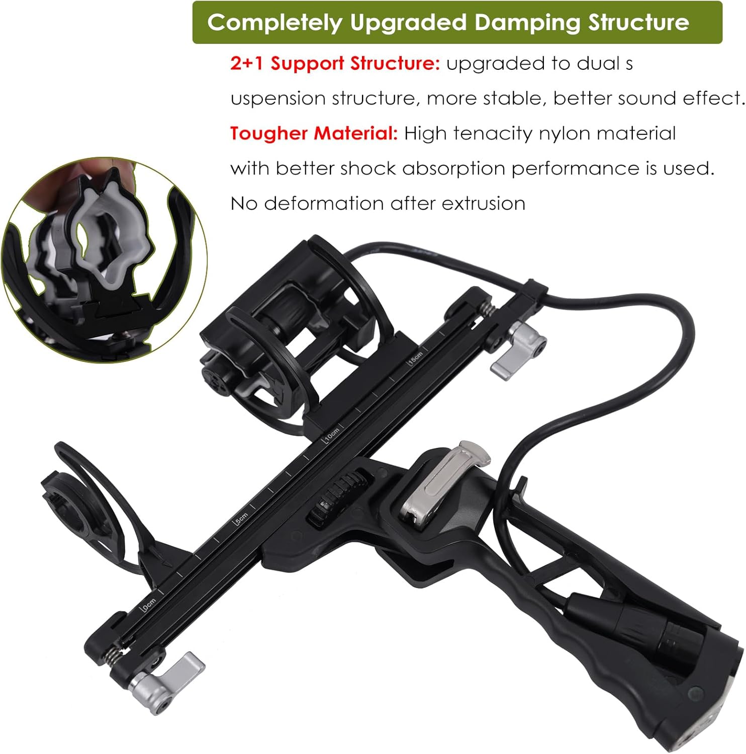 Micolive Upgrade Microphone Windshield Blimp,Windscreen Protect Cage with Shock Mount Suspension System,XLR Cable, Furry Deadcat Compatible with Rode NTG1/2/3/4/5 AT875R,Boya/MKE 600 Shotgun Mic