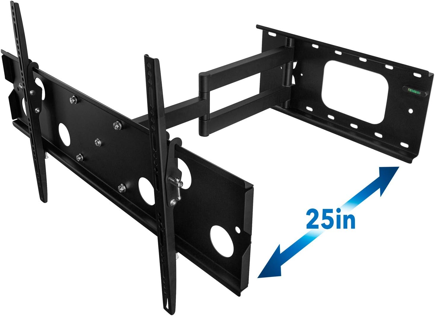 Mount-It! Articulating TV Wall Mount Low-Profile Full Motion Design for 32 - 60 inch Screen LCD LED 4K Flat Panel Screen TVs 175 lb Weight Capacity, Black (MI-326B)