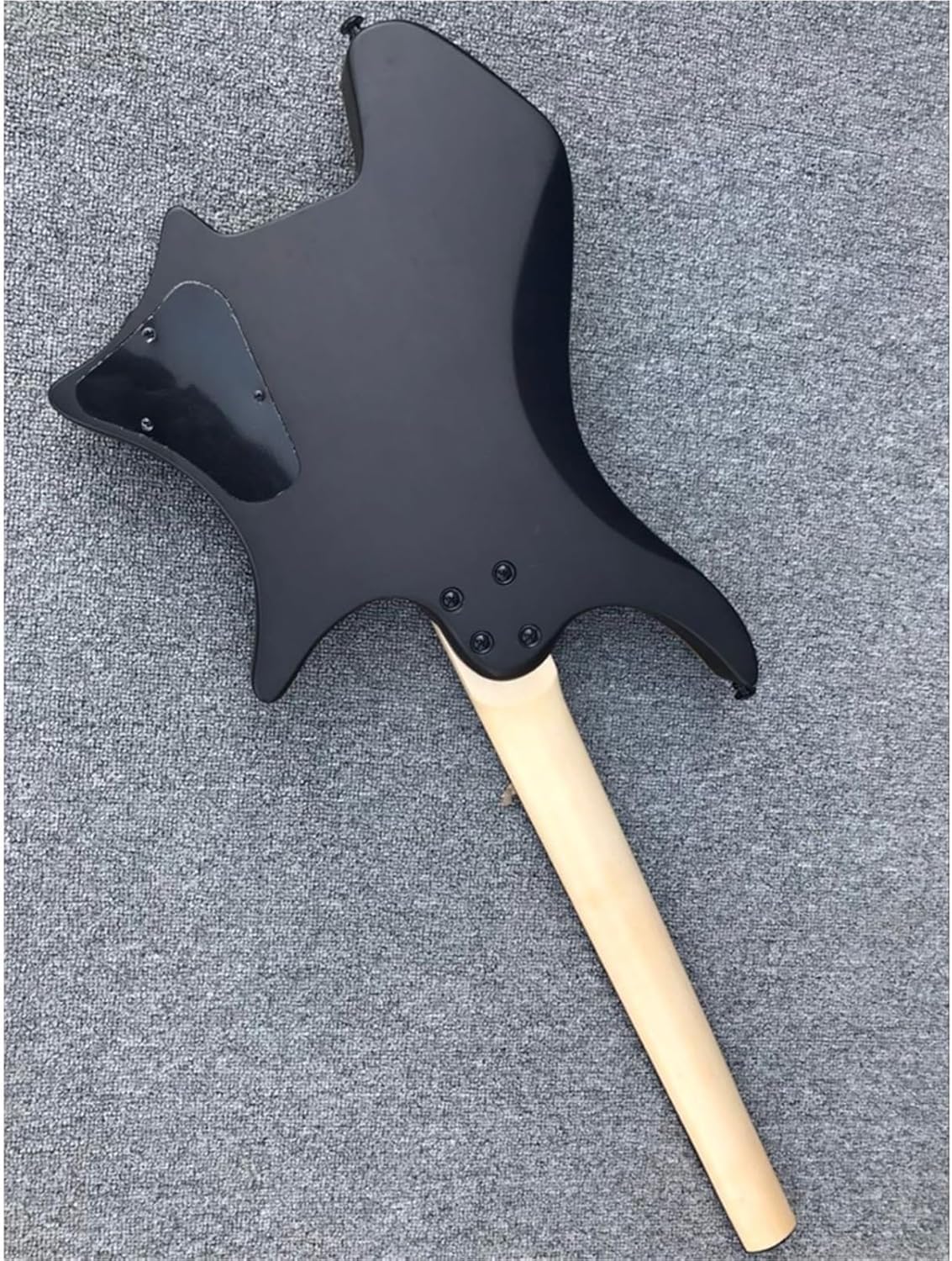 Beginner Electric Guitar Kits Red And Black Tiger Striped Backhand Headless Solid Wood Professional Electric Guitar