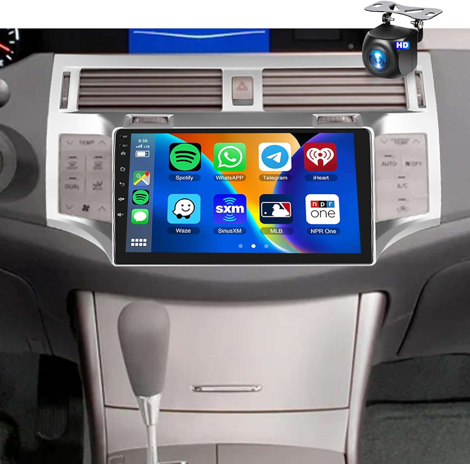 2+64G for Toyota Avalon 2005-2010 Android Car Radio Stereo, Wireless Carplay Android Auto 9 Inch Touch Screen Bluetooth 5.0 FM/RDS Car Audio Receiver 𝐇𝐢𝐅𝐢 GPS WiFi Backup Camera FM/RDS SWC